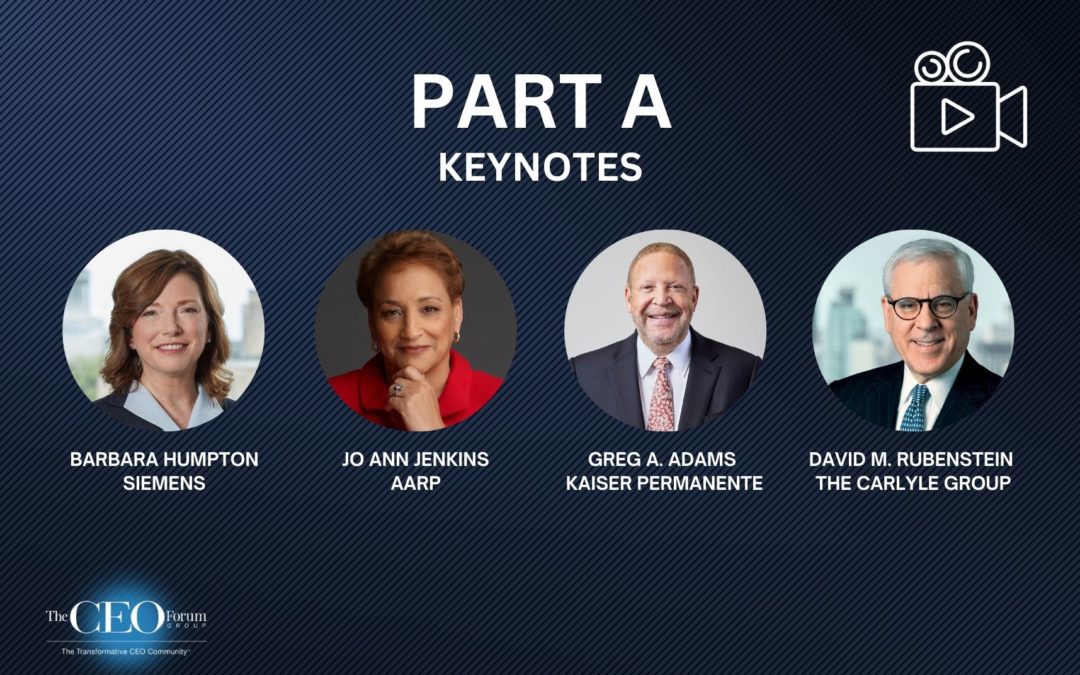 Part A – TCEO Summit – Opening Keynote Presentations (Keynotes: Siemens, AARP, Kaiser Permanente, The Carlyle Group – Annual Summit 2-25-2021)