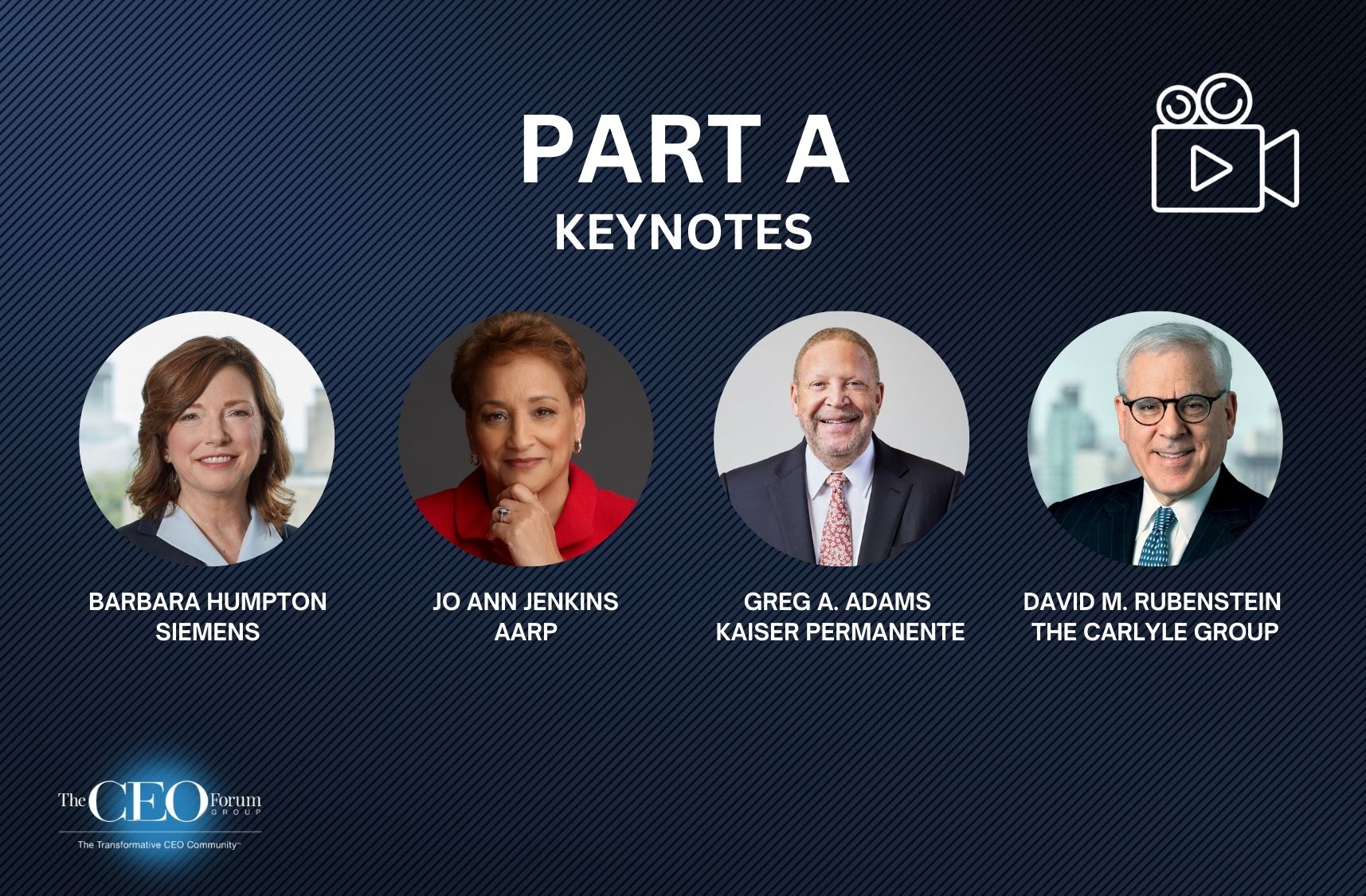 Part A – TCEO Summit – Opening Keynote Presentations (Keynotes: Siemens, AARP, Kaiser Permanente, The Carlyle Group – Annual Summit 2-25-2021)