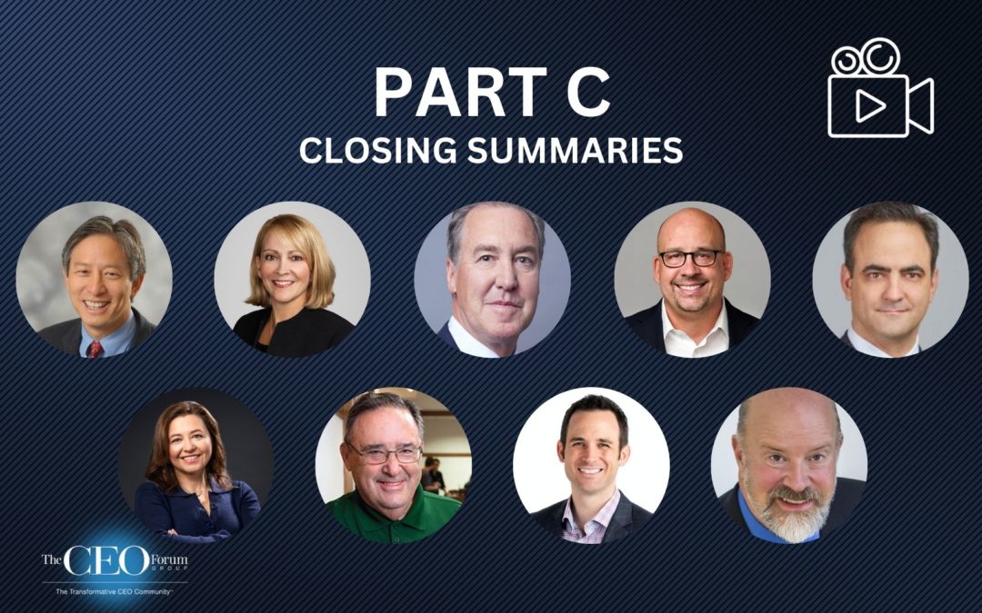 Part C – TCEO Summit – Closing Summaries (GE, UPS, Newmark, Insight, PwC, EPAM, Green Group, Buy Box, Travelocity – 2-25-2021)