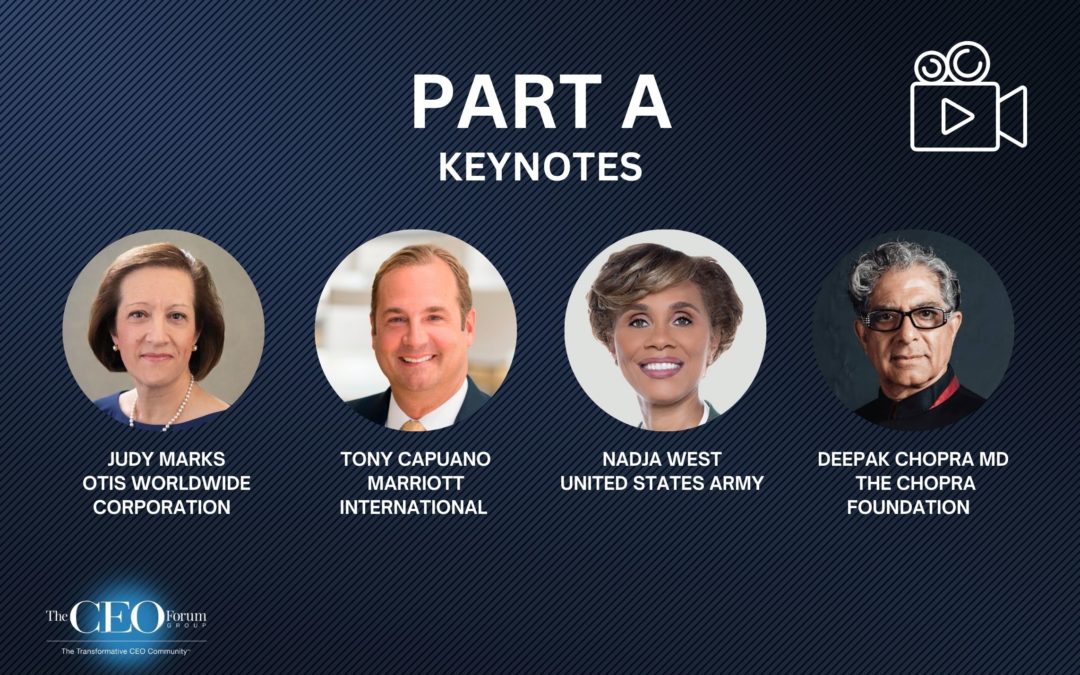 Part A, Opening, Keynotes – June 21, 2021 (Otis Elevator, Marriott, U.S.Army, The Chopra Foundation)