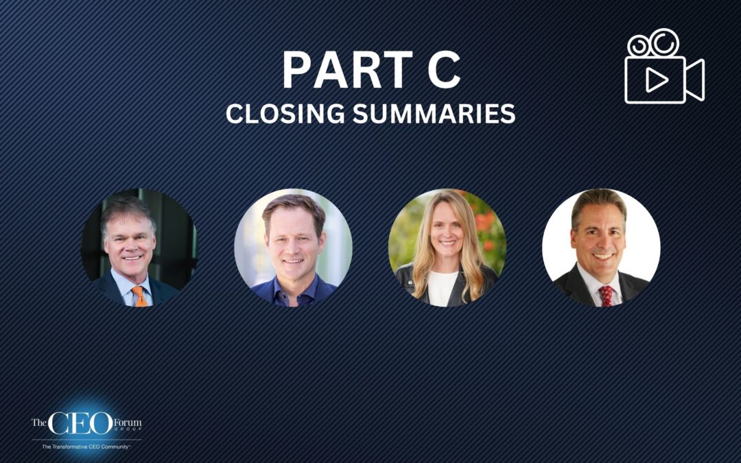 Part C – Solutions, Closing Remarks, and Future Summits