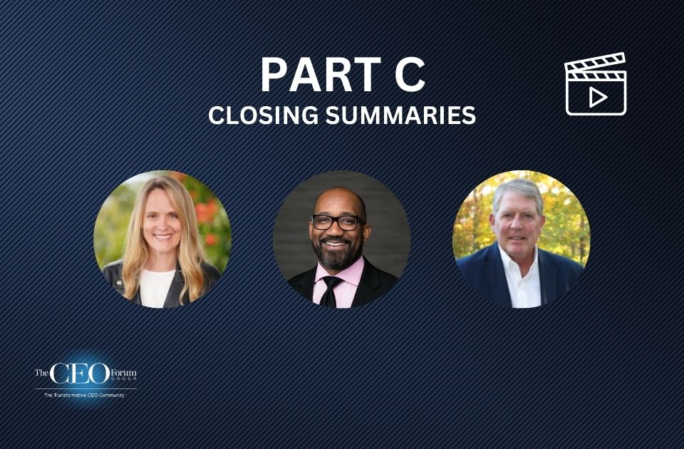 Part C – Solutions, Closing Remarks, and Future Summits